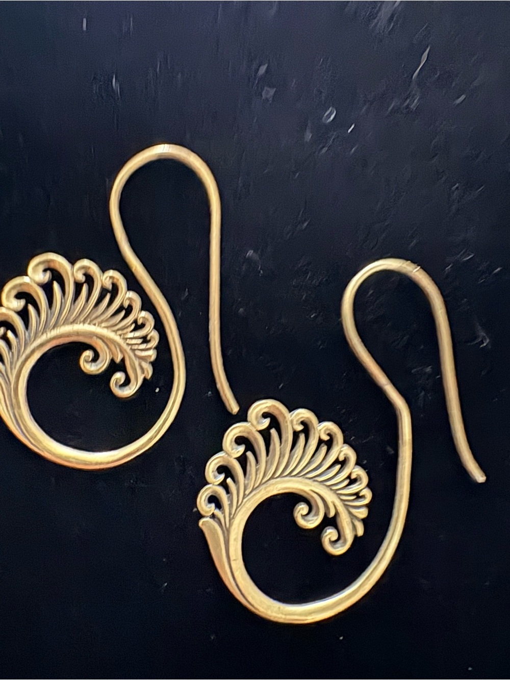 Dainty Gold Filigree Hook Earrings - Elegant Women’s Jewelry